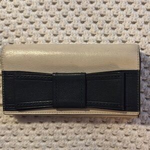 Kate Spade Cream and Blue Wallet/Wristlet